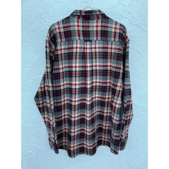 Red Head Brand Co Adult Flannel Checkered Long Sleeve Collared Shirt Red Sz 2XL - Picture 2 of 10